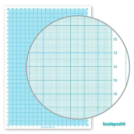 تصویر از کاغذ میلیمتری سایز A4